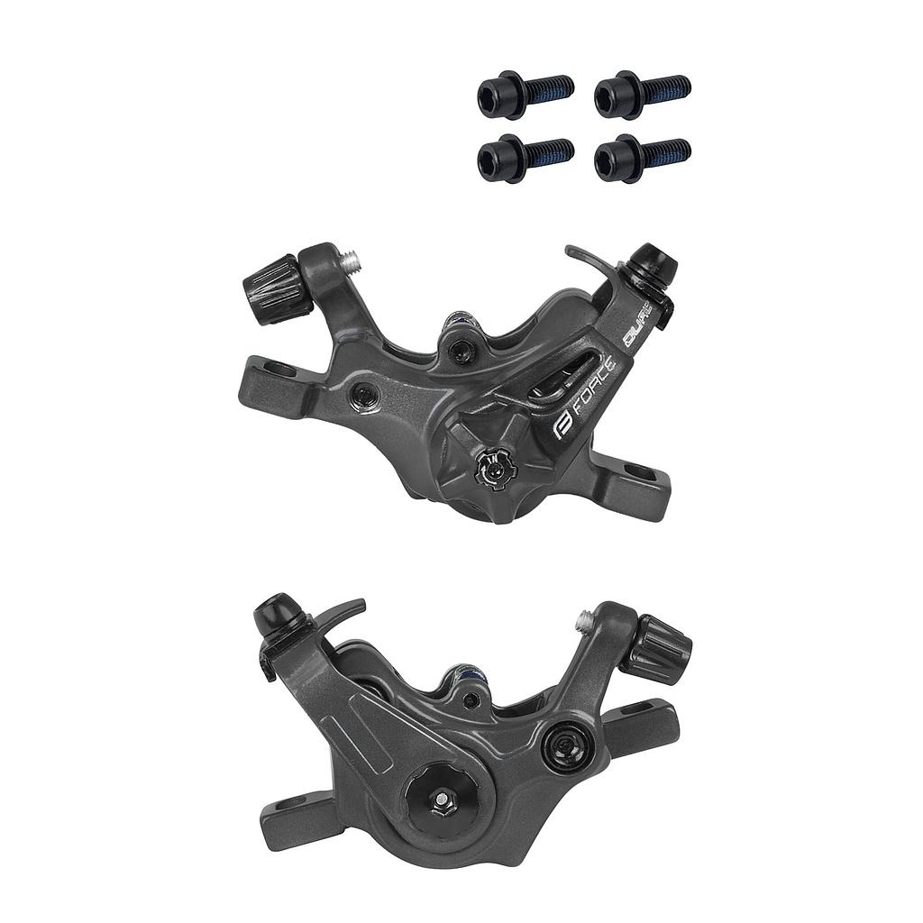 [406201B] FORCE MECHANICAL DISC BRAKE CALIPERS MTB (PAIR) BLACK .