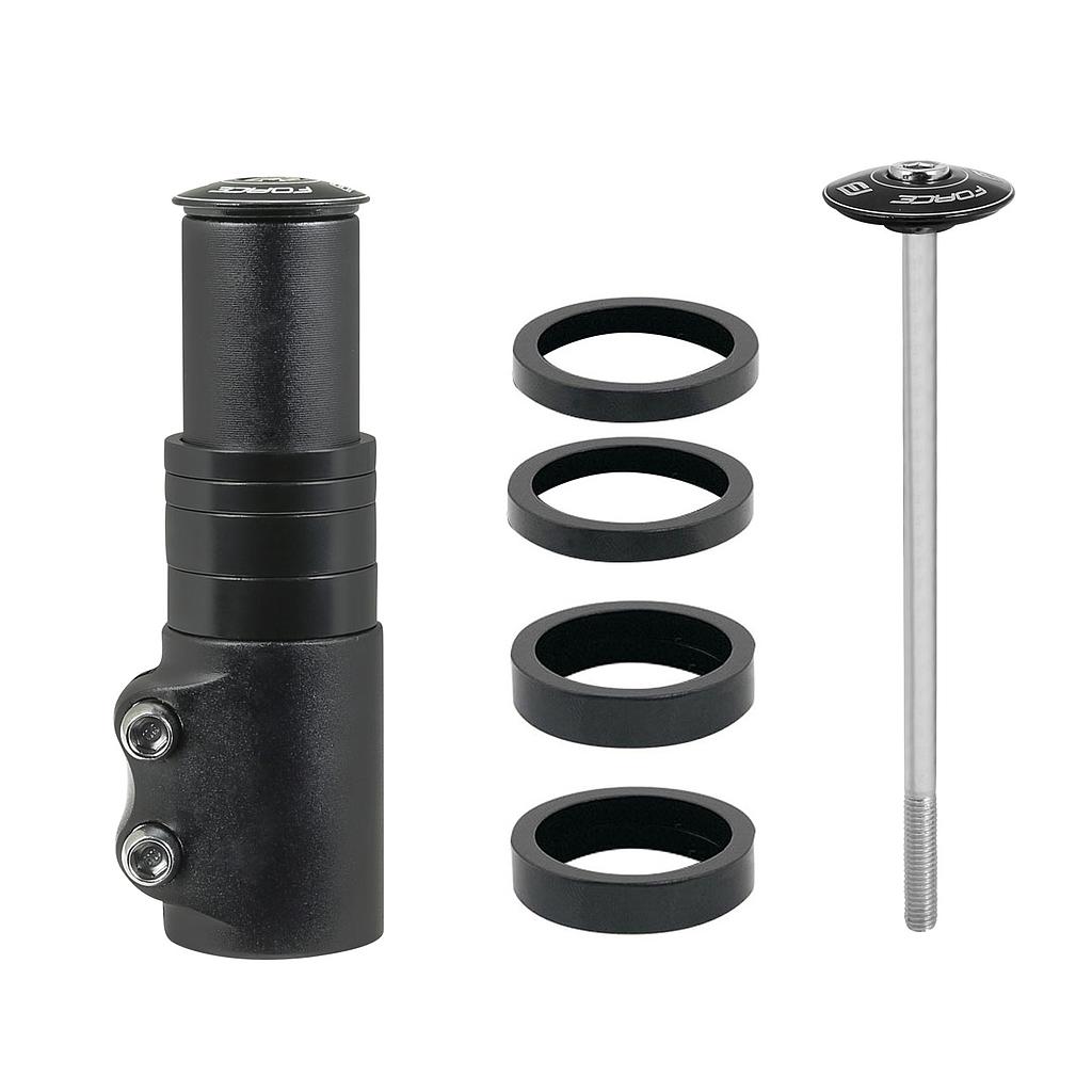 [30754] **FORCE STEM RISER, REDUCTION FORK ADAPTER 1 1/8'' BLK