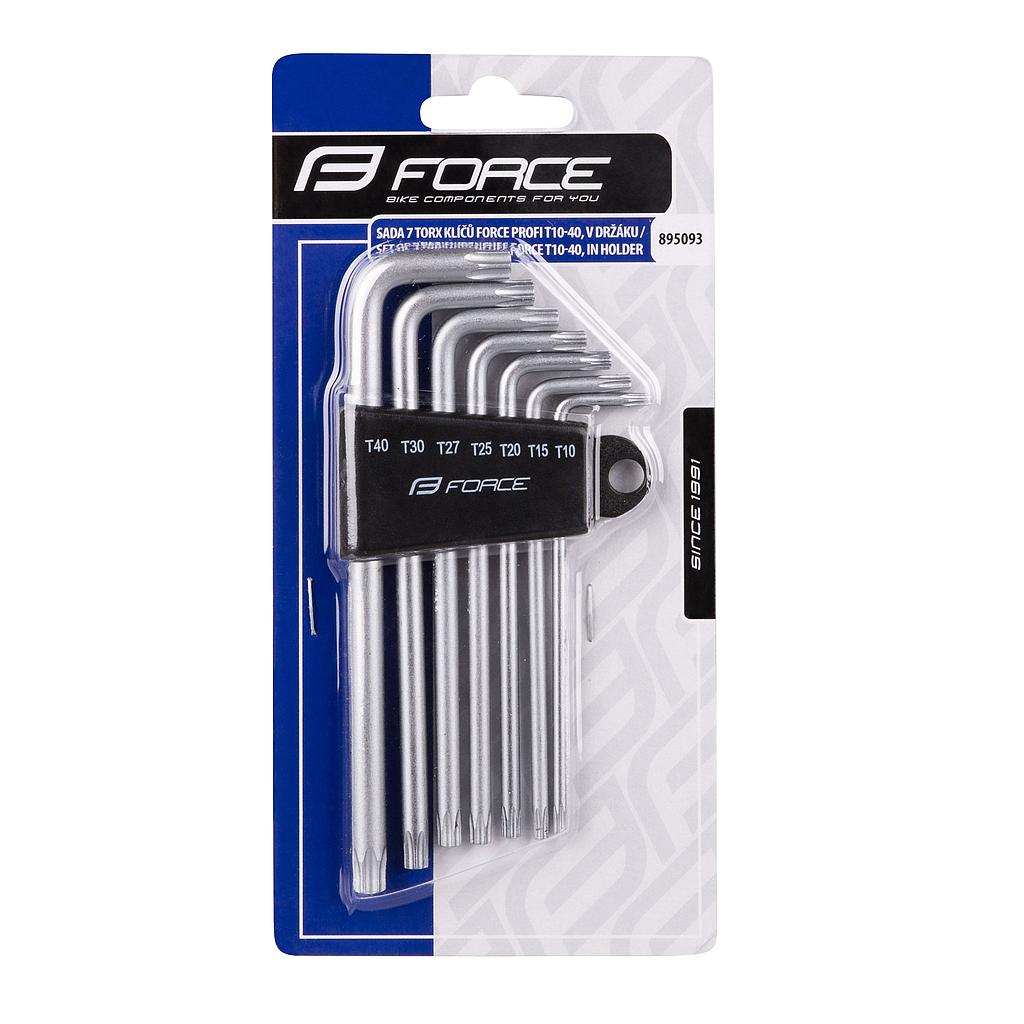 [895093] SET OF 7 TORX WRENCHES FORCE T10-40, IN HOLDER TOOL