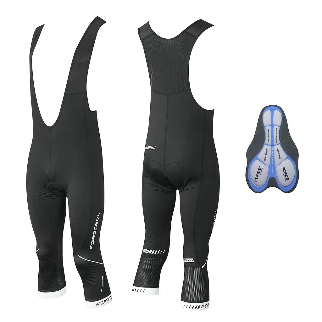 [90043-L] **FORCE Z68 3/4 LENGTH BIBSHORTS BLACK L