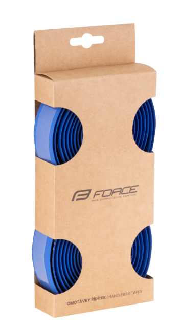 [38008] FORCE EVA HANDLEBAR TAPE & PLUGS BLUE