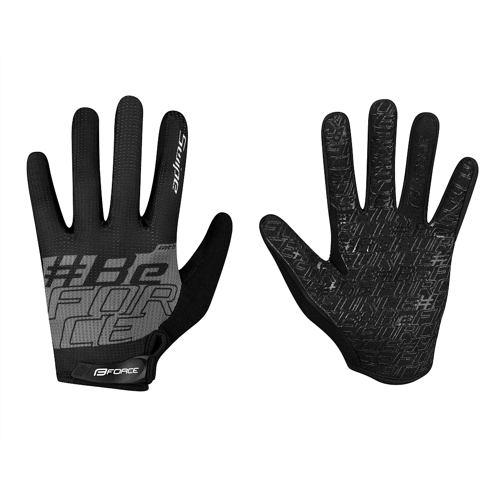 [905725-L] **FORCE SWIPE MTB GLOVES LARGE BLACK-GREY