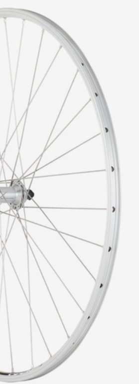 [700R DISC SCREW ON] 700c HYBRID QR REAR DISC WHEEL DOUBLE WALL SILVER