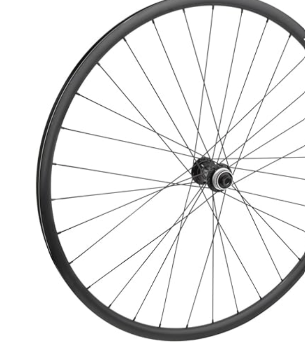 [700 CL DISC F] **ALLOY DISC CENTRE LOCK FRONT WHEEL D/SKIN QR BLACK 700 x 35