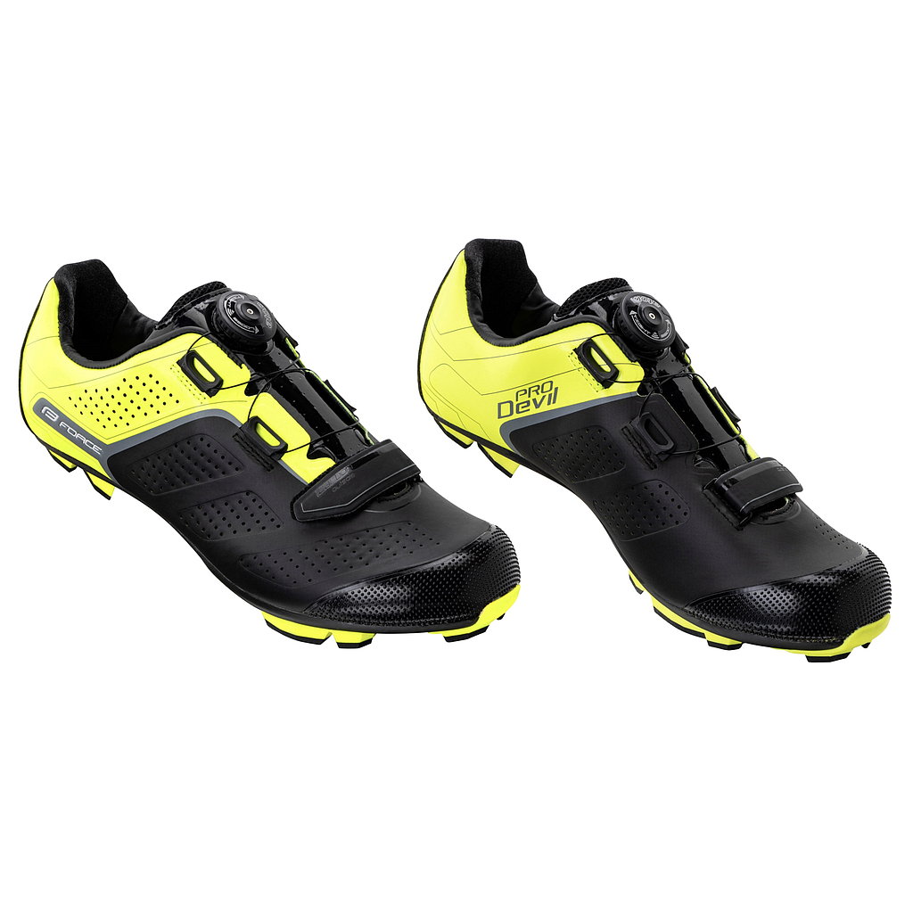 [9400143] **FORCE MTB CARBON DEVIL PRO SHOES FLUO/BLACK S 43