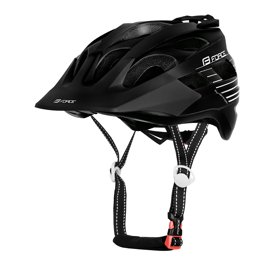 [902968] **FORCE RAPTOR MTB HELMET BLACK/WHITE  S/M