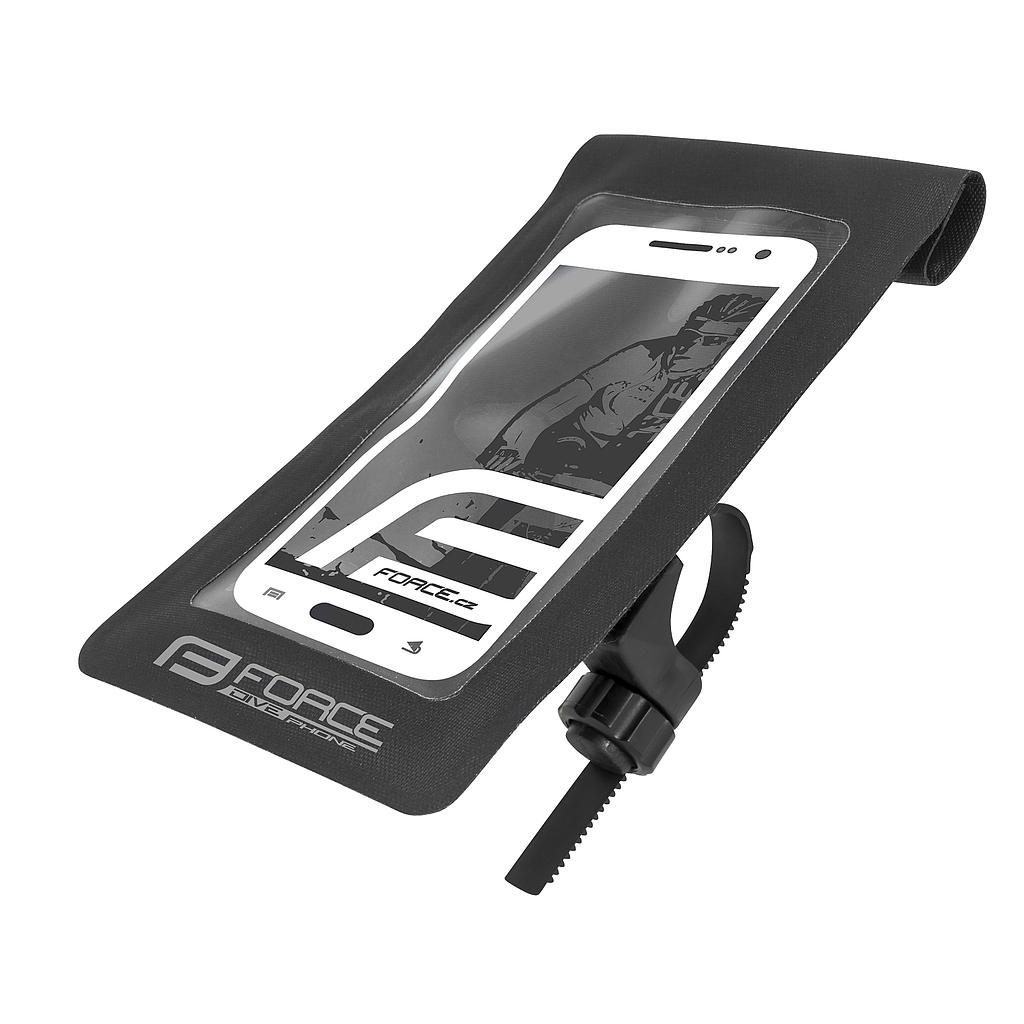 [896169] FORCE DIVE WATERPROOF SMARTPHONE HANDLEBAR HOLDER BLACK