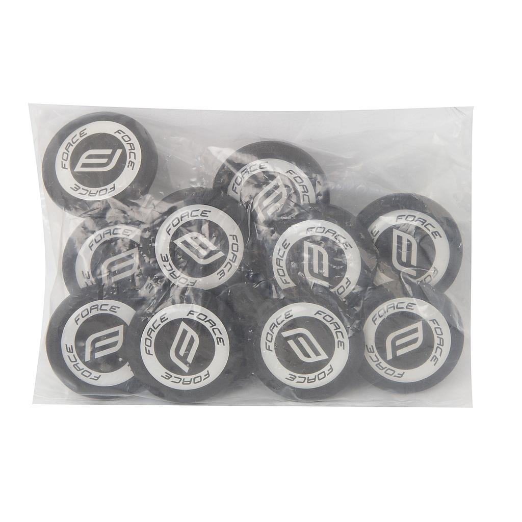 [38201] FORCE  BLACK H/BAR PLUGS (5 prs)