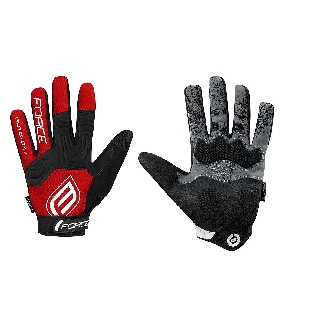 [905693-XL] **FORCE MTB AUTONOMY GLOVES RED X/LARGE