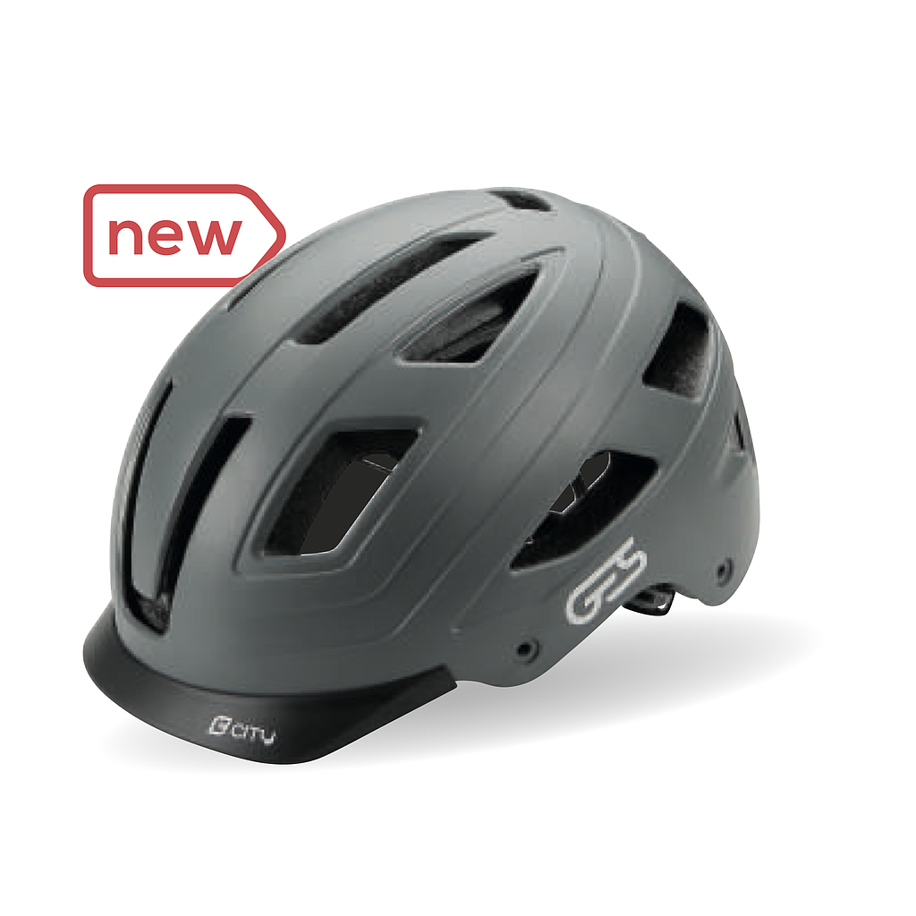 [H795M70] **GES CITY HELMET WITH LIGHT GREY M (54-58)