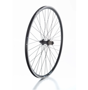 [700CASSQRB] ALLOY HYBRID REAR WHEEL DOUBLE WALL 8/9 CASSETTE QR BLACK 700C