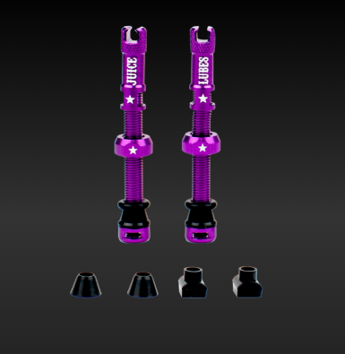 [JLV48PUR] **JUICE LUBES TUBELESS VALVE SET PURPLE 48mm