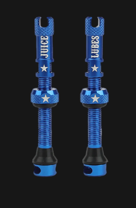[JLV65BLUE] **JUICE LUBES TUBELESS VALVE SET BLUE 65mm