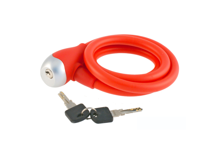 [588002793] WAG SPIRAL SILICON CABLE LOCK 12 x 1200 mm RED