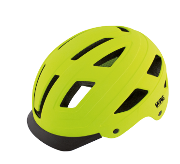 [5884000632] **WAG CITY HELMET WITH LIGHT FLUO YELLOW L (59-61)