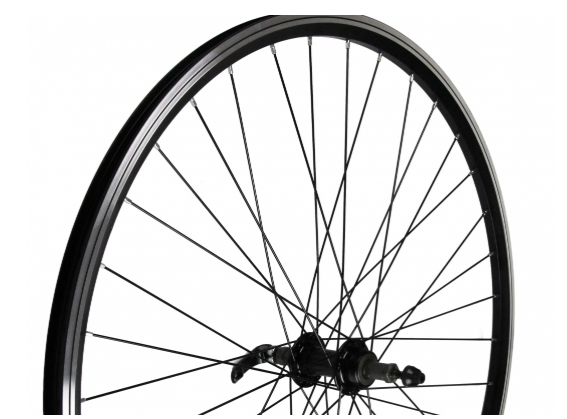 [CVR1165] **700c REAR QR V-BRAKE WHEEL  BLACK SCREW ON