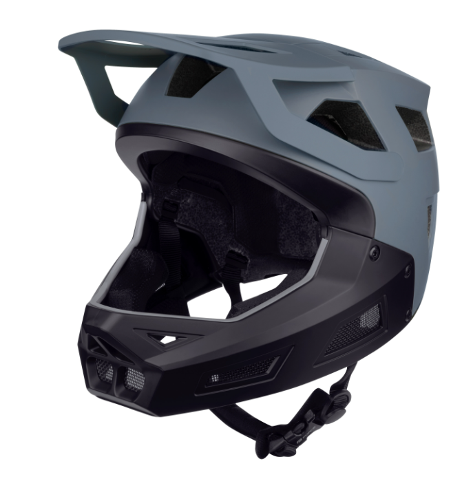 [902185] **FORCE DROP DOWNHILL HELMET GREY/BLACK L/XL (58-61)