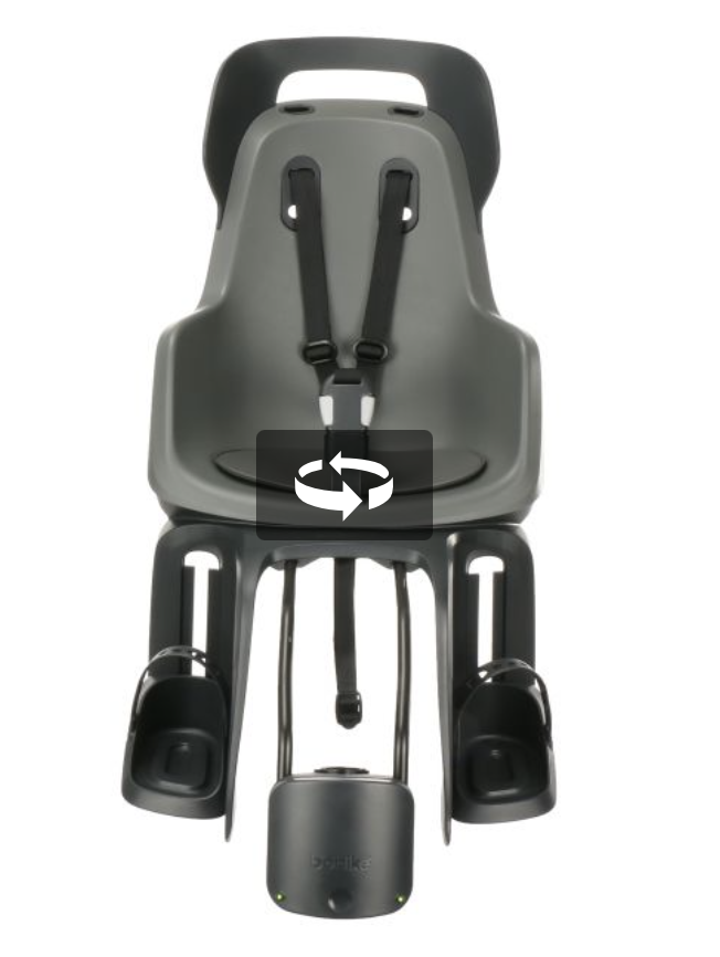 [8012400012] **Bobike GO MAXI FRAME FITTING CHILDSEAT URBAN BLACK