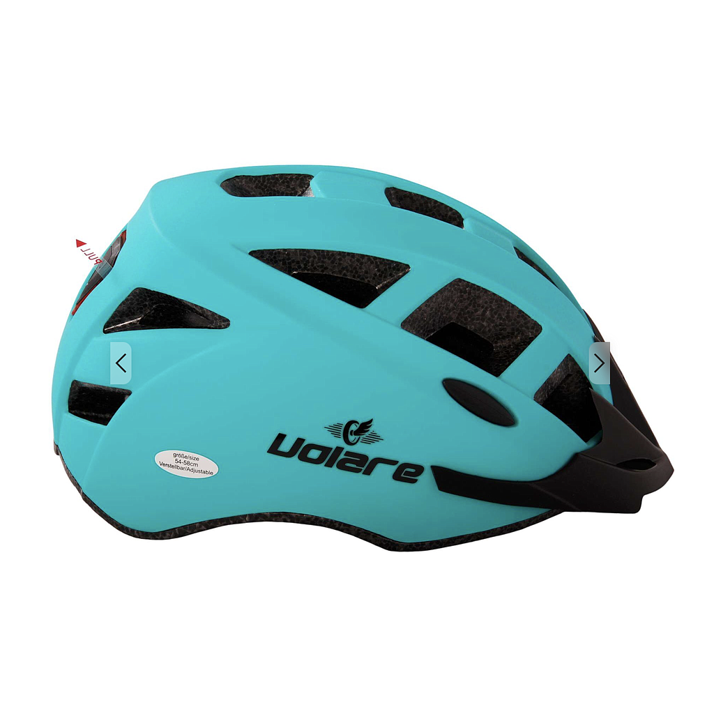 [1129] **VOLARE TEAL HELMET WITH LIGHT  M (54-58)