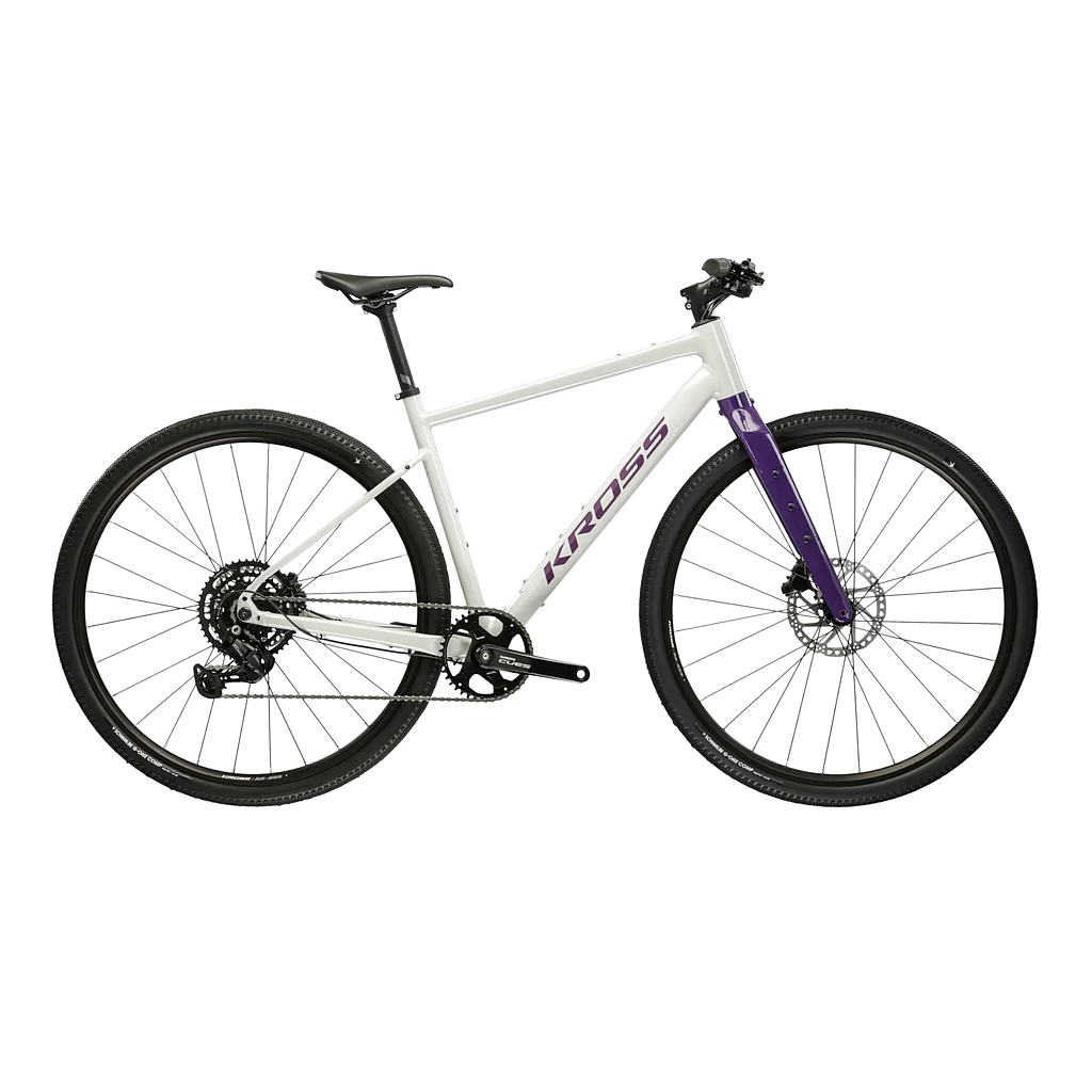 [KREK1F28X21M009297] **KROSS ESKER 1.0 FL GRAVEL BIKE XL (21") GREY/PURPLE/GLOSSY