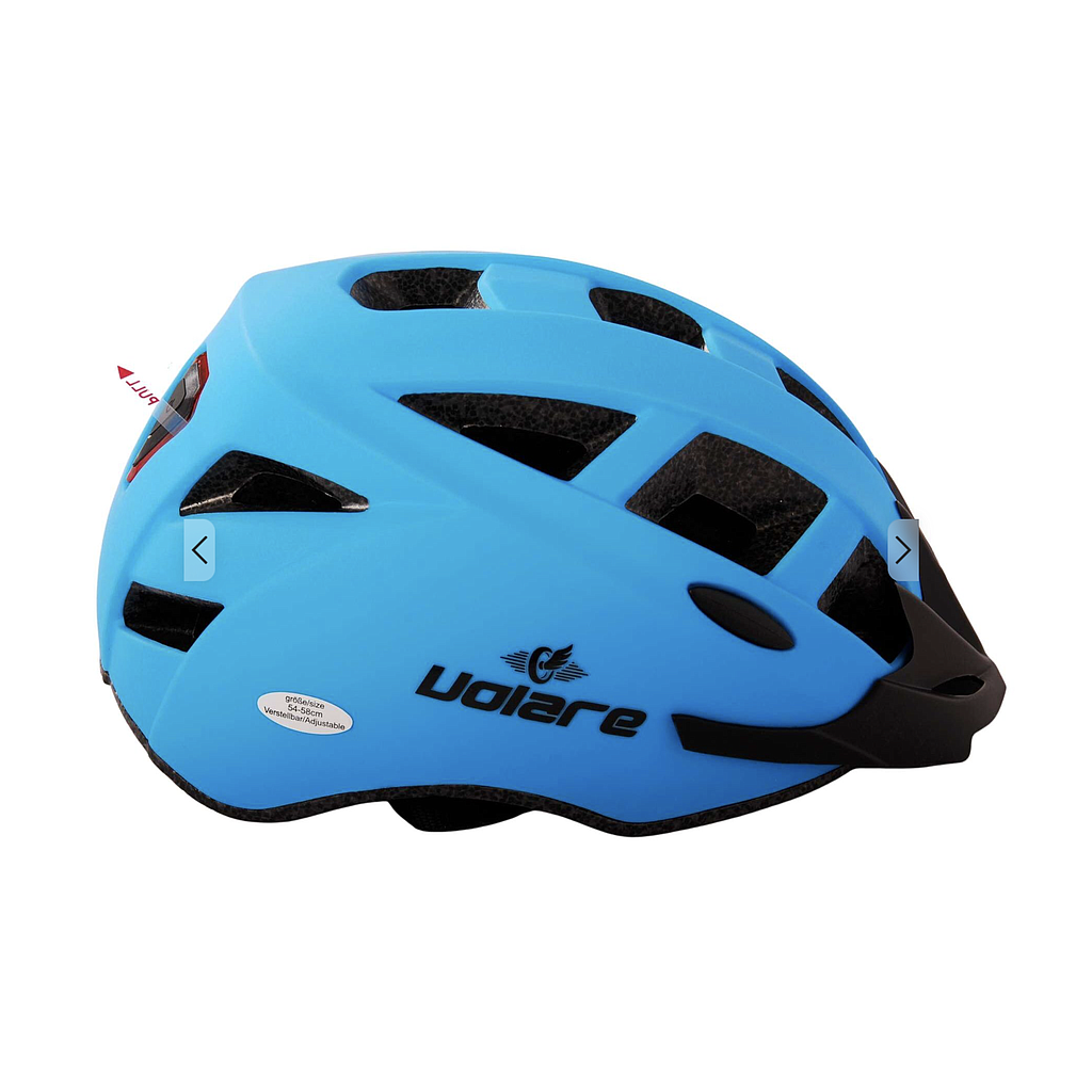 [1128] **VOLARE BLUE HELMET WITH LIGHT  M (54-58)